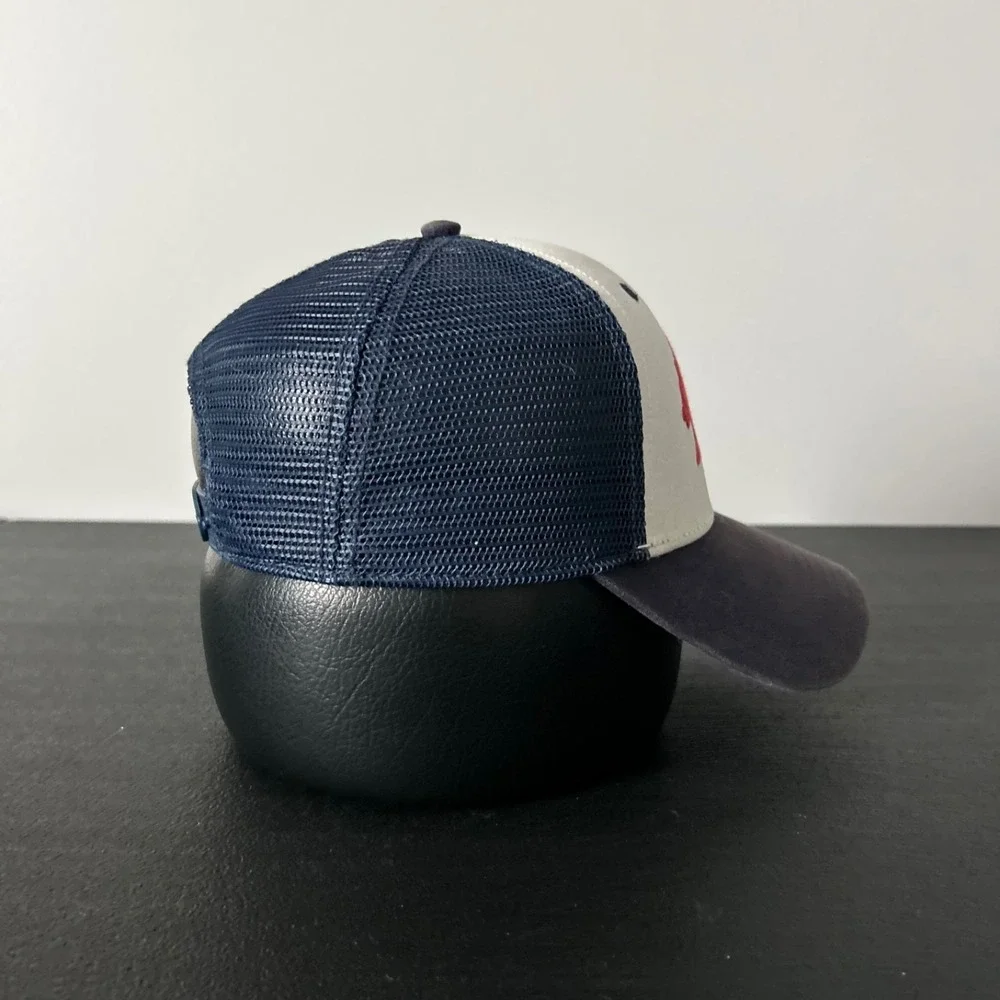 The North Face Trucker Hat Cap Snap Back Adjustable Blue Bear Logo Outdoor Adult